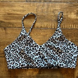 Leopard Print Sports Bra top